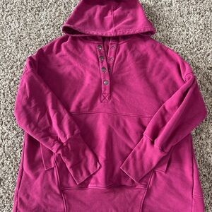 Magenta Hooded Sweatshirt